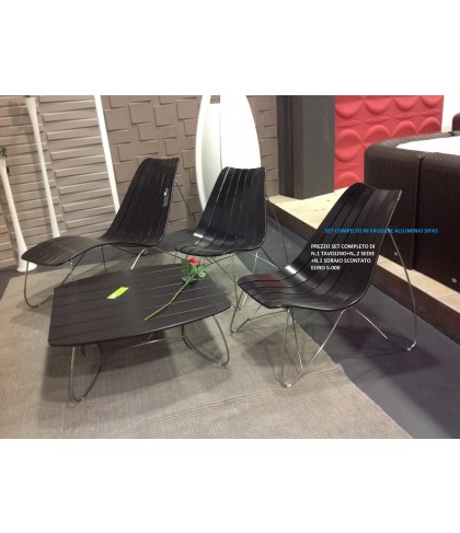 Set di 2 poltrone + una sdraio + tavolino9 sifas Bagattini srl